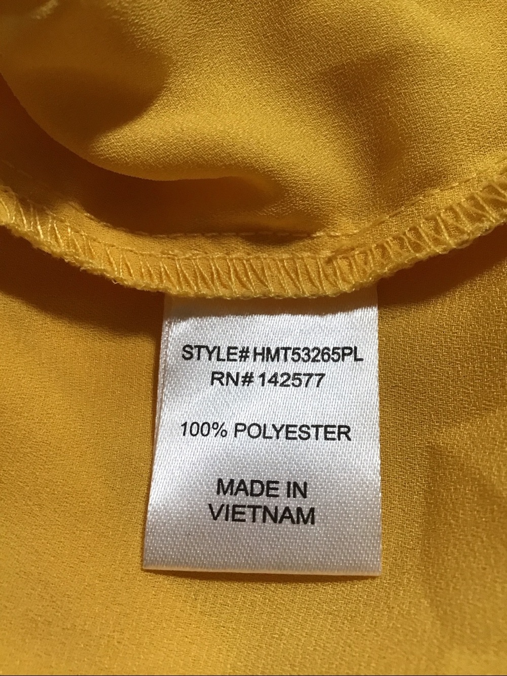 Bright Yellow High Neck Black Ribbon Tie Ruffle Collar 3/4 Sleeve Chiffon Blouse - Picture 5 of 12